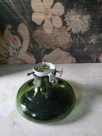 Antiek groen glazen kerstboom standaard