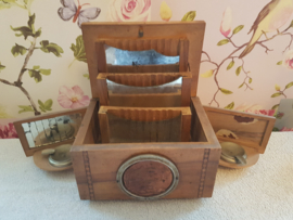 Antieke bureau rookset kalender muziekdoos