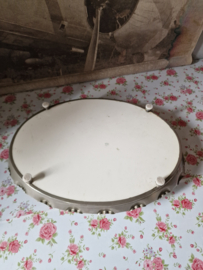 Antiek tinnen dienblad floraal decor
