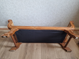 Brocante houten bankje rozen