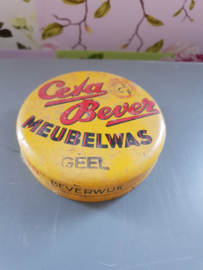 Oud nostalgisch blikje meubelwas ceta bever