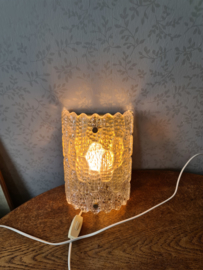 Oude kristal glazen wandlamp