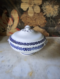 Antieke blauw witte terrine