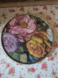 Vintage draaiplateau rijksbloemen rozen
