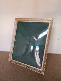 Brocante verzilverde fotolijst