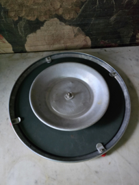 Vintage draaiplateau papavers