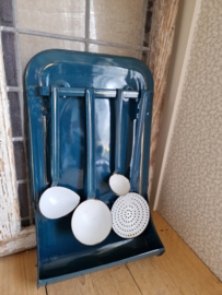 Petrol blauw emaille lepelrek