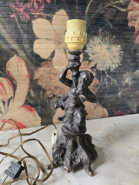 Antiek messing lampenvoet Neptunus