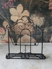 Brocante metalen kookboek standaard