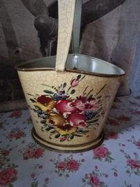 Brocante blikken bestek mandje