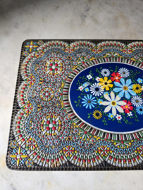 Antiek blikken kraaltjes koektrommel