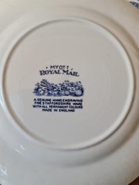 Blauw engels servies myott royal mail ontbijtbord