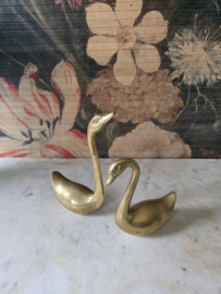 Set messing zwanen mid century