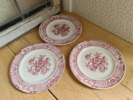 Ontbijtbord mason's stratford servies roze