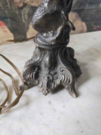 Antiek messing lampenvoet Neptunus