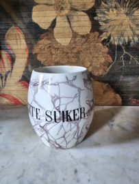 Gemarmerde witte suiker pot Villeroy&boch
