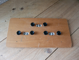 Houten scorebord biljart