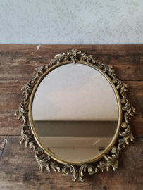 Barok antiek koperen spiegel