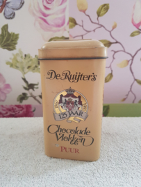 Nostalgisch oud blikje de ruijter chocolade vlokken puur