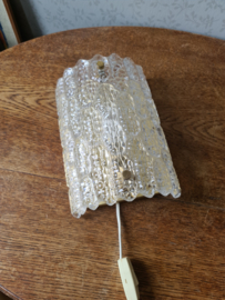 Oude kristal glazen wandlamp