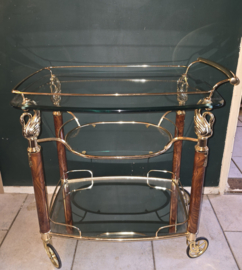 Hollywood regency serveerwagen trolley