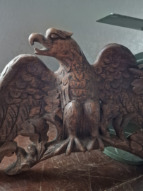 Antiek bewerkte houten adelaar ornament