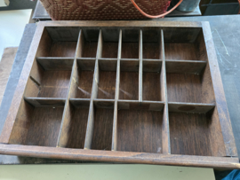 Oude houten letterbak nr3