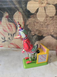 Oud blikken speelgoed eend Rapping Duck