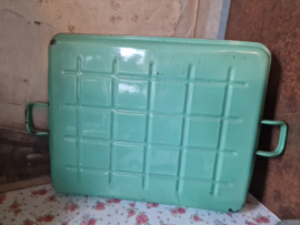 Mintgroen emaille dienblad