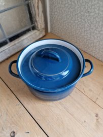 Petrol blauw emaille pan nr1