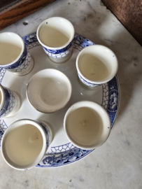 Eierdopjes met onderbord butterflij servies
