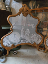 Antiek houten raamhorren duifjes nr52