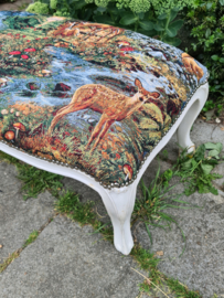 Brocante voetenbank footstool bosdieren