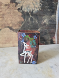 Geëmailleerd koperen luciferhouder hertje nr1