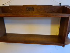 Antiek art deco houten schap