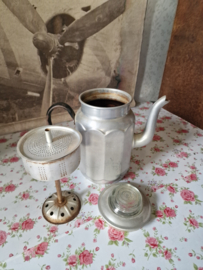 Aluminium pruttelpot glazen knop nr1