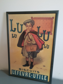 Brocante LU biscuits poster in lijst