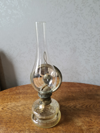 Antiek glazen olielamp