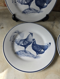 Ontbijtbord kip en haan meander servies