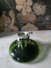 Antiek groen glazen kerstboom standaard