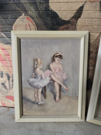 Set brocante prentjes ballerina's ballet