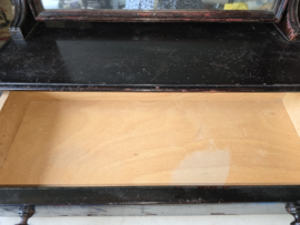Antiek houten kaptafel spiegel