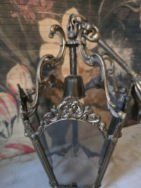 Antiek messing hanglamp lantaarn