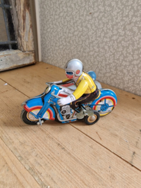 Blikken speelgoed motor met zijspan