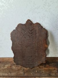 Oud bewerkt houten lepelrekje molen