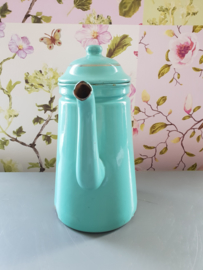 Mint groen emaille koffiepot