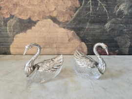 Verzilverd zwaantje zoutschaaltje