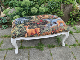 Brocante voetenbank footstool bosdieren