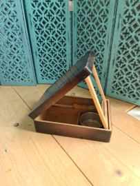 Oud houten scheerkistje nr3