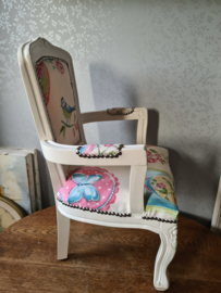 Brocante kinder stoeltje vogeltjes